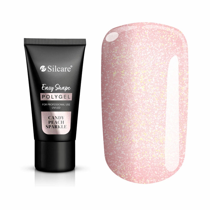 Silcare polygelis Candy Peach Sparkle