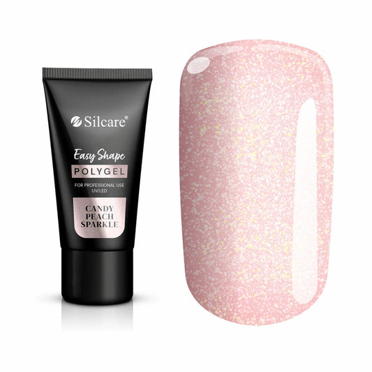 Silcare polygelis Candy Peach Sparkle